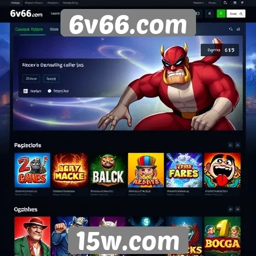 Interface do usuário do site 6v66.com